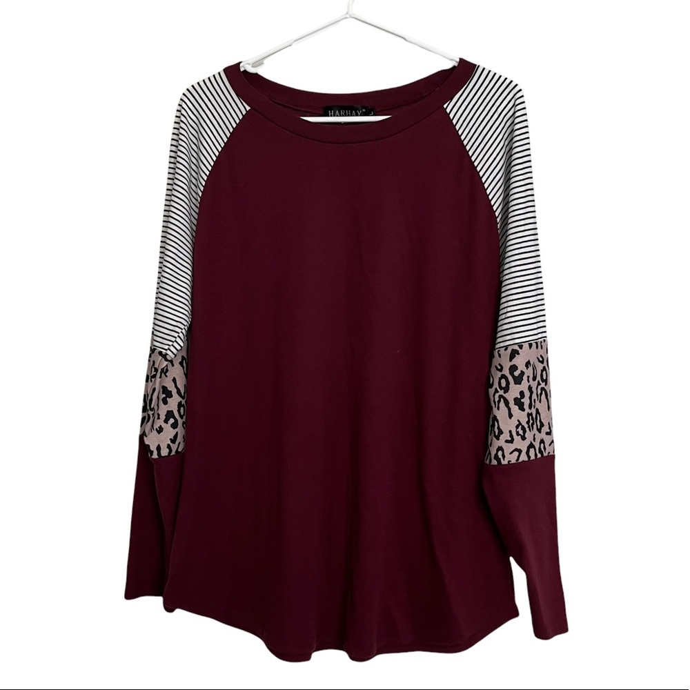 Harhay longsleeve maroon top large